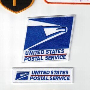 (2) USPS US Postal Service Embroidered Iron On Patches